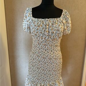 Almost Famous White Floral Midi Dress